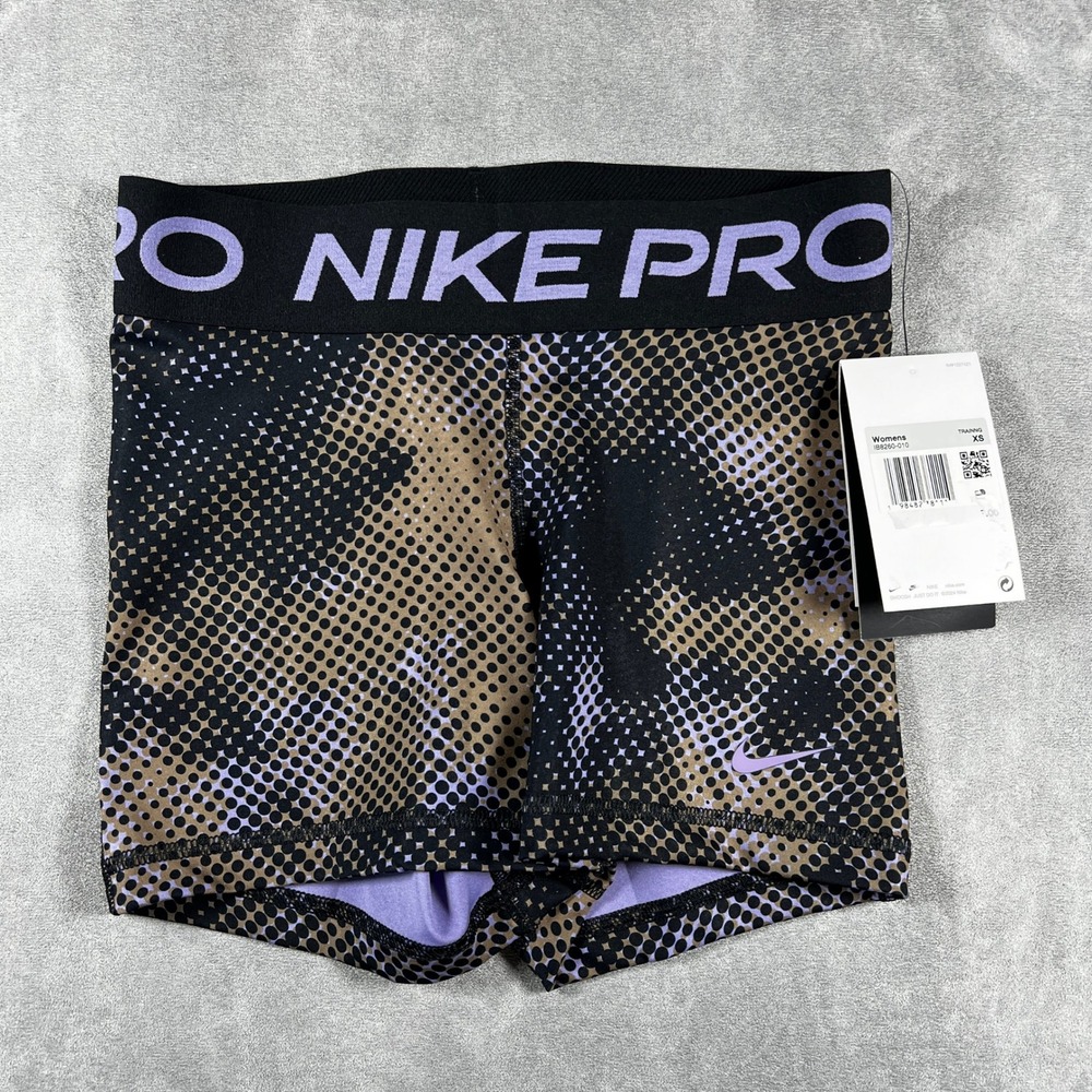 NEW‎ Nike Pro Dri-FIT Womens 3 Inch Training Shorts Polka Dot Camo XS